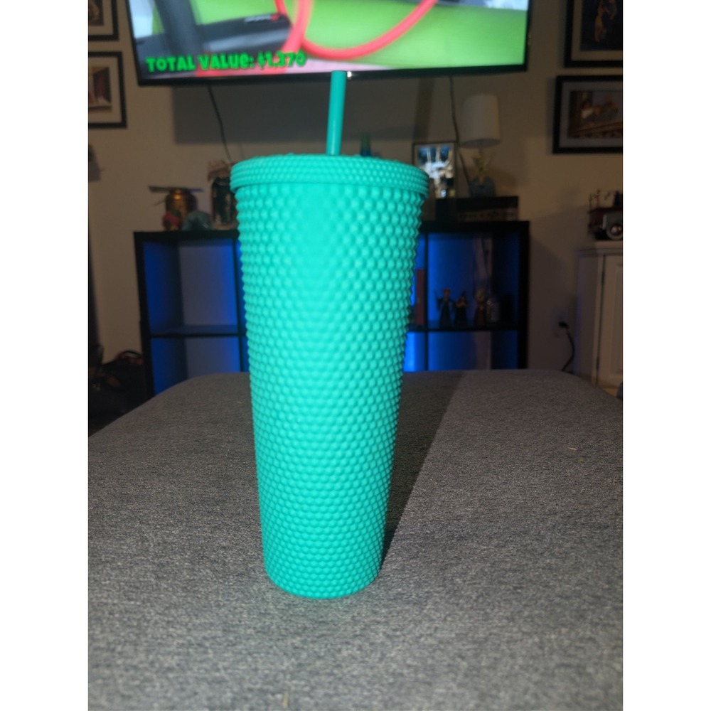 Starbucks October 2021  Mexico Caribbean Green Studded Tumbler 24oz - Picture 4 of 8